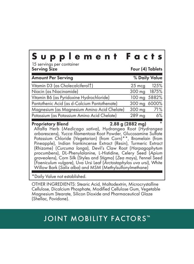 MICHAEL'S برامج مايكل للعلاج الطبيعي لعوامل حركة المفاصل - 60 قرص نباتي - يحتوي على العناصر الغذائية الأساسية لوظيفة المفاصل السليمة، غلوكوزامين سلفات غير معدّل وراثيًا - كوشير - 15 حصة - Image 2